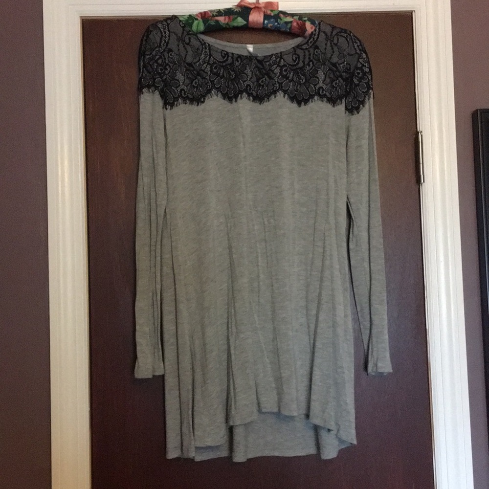 Pink lush Lace overlay shirt